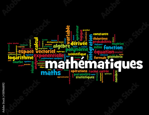 Nuage de Tags "MATHEMATIQUES" (maths algèbre équations formules)