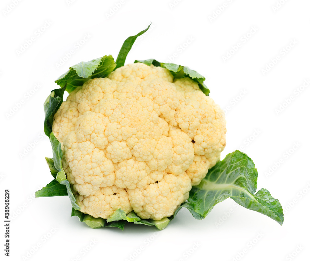 Fresh cauliflower isolated on white Fresh cauliflower isolated on white