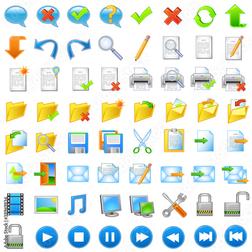 Set of icons for web and interface design