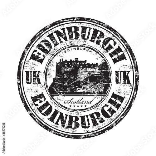 Edinburgh grunge rubber stamp