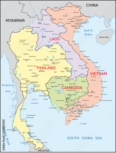 Thailand  Vietnam  Laos  Kambodscha