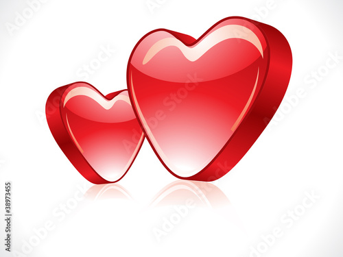 abstract red glossy heart photo