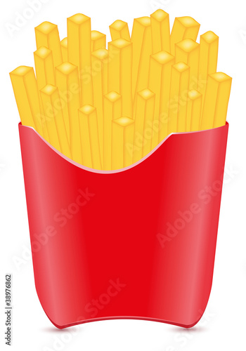 fries potato vector illustration