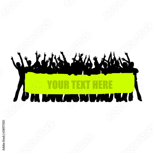 publikum mit banner I