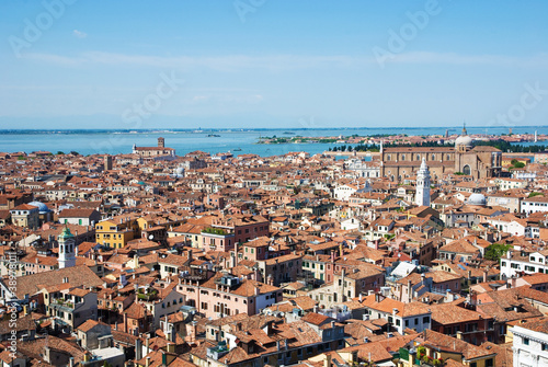 Venice cityscape - view from Campanile di San Marco. Italy © EMrpize