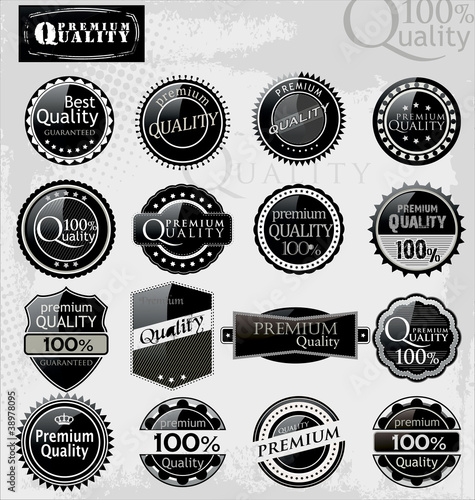 Set of elegant premium quality labels