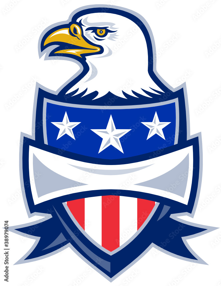 Fototapeta American Bald Eagle With Shield