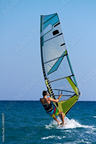 Windsurfer passing by