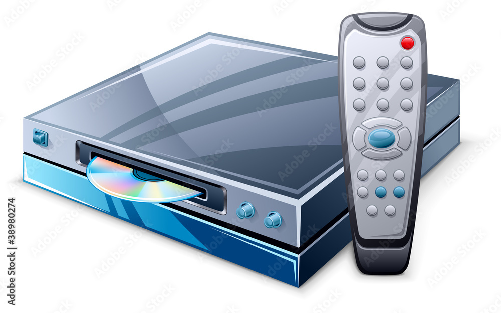 Fototapeta premium Media player and remote control