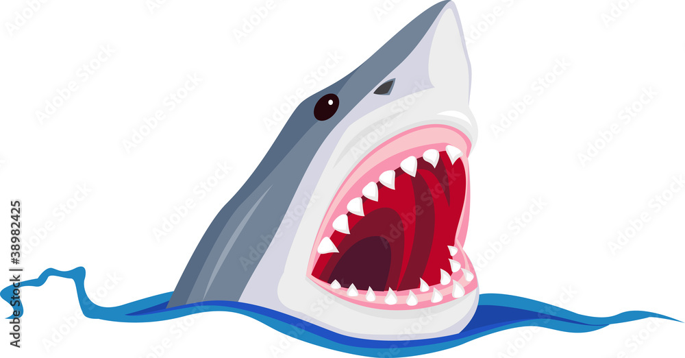 Obraz premium Zły rekin