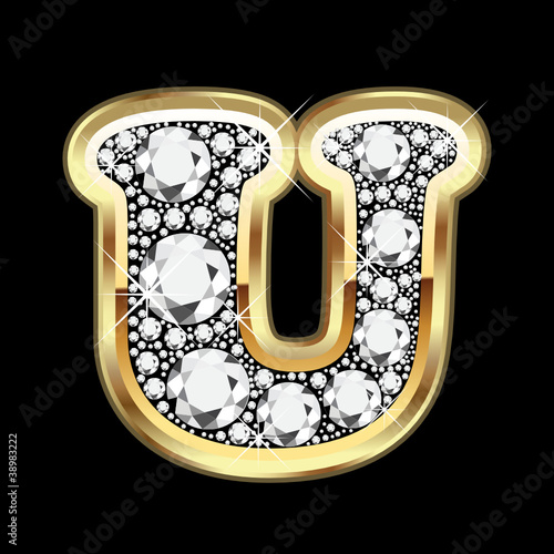 U gold and diamond bling