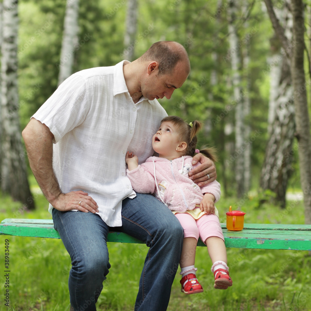 Fototapeta premium father and daughter