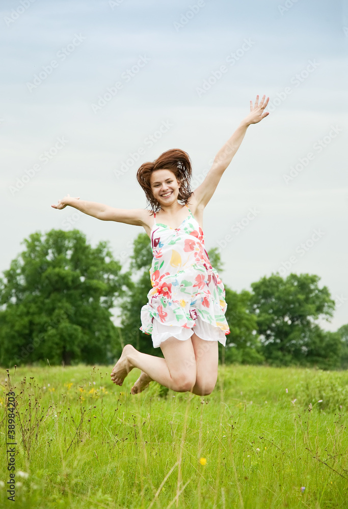 Fototapeta premium Jumping girl