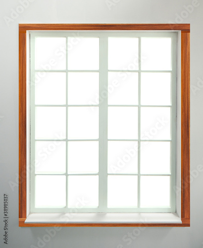 Modern residential window with clipping path