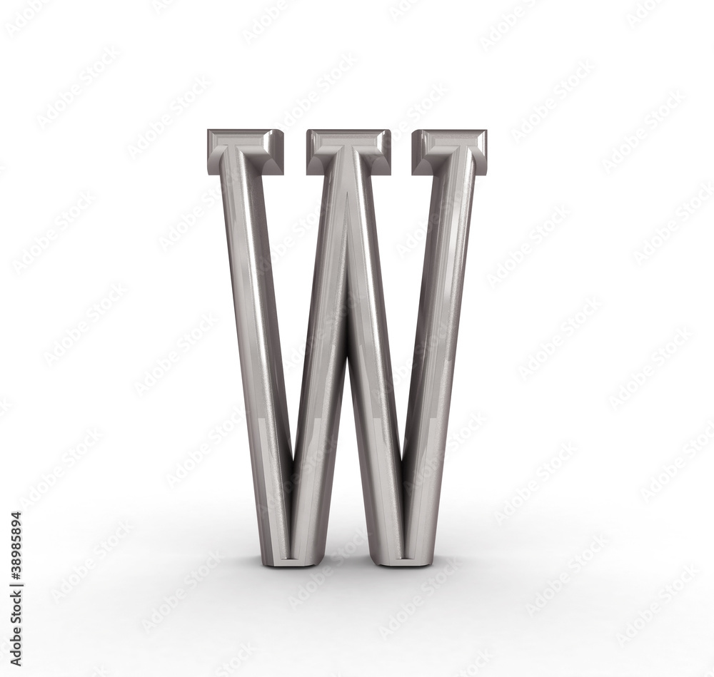 One letter of metal alphabet One letter of metal alphabet