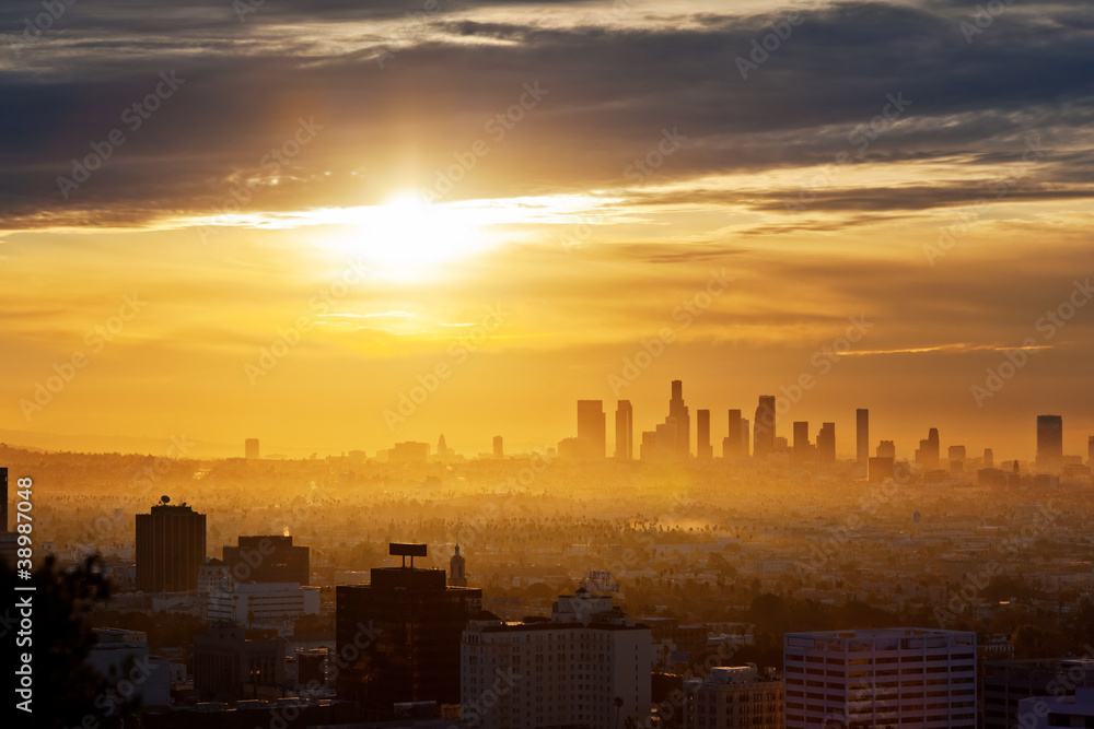 Naklejka premium Los Angeles sunrise
