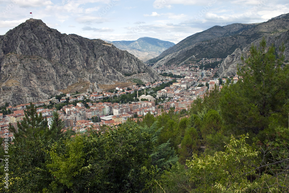 Aerial view of Amasya, Turkey Aerial view of Amasya, Turkey