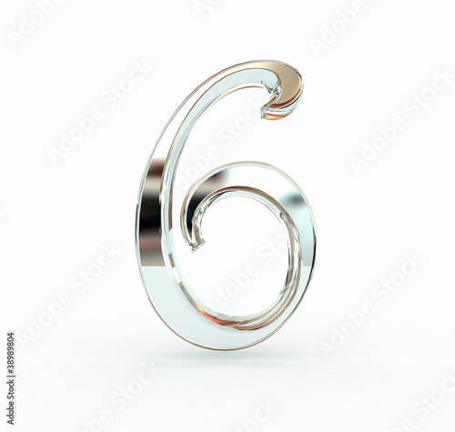 3d number isolated.