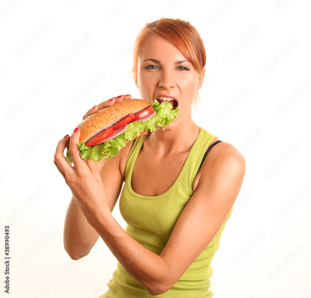 girl with food girl with food