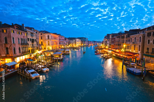 Venice, View from Rialto Bridge.