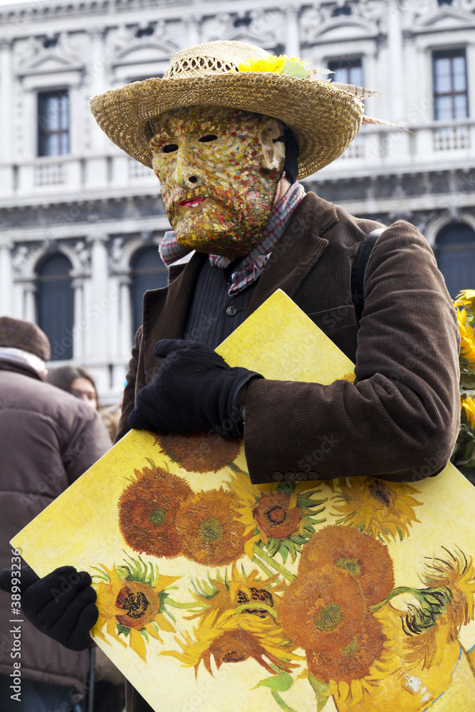 Maschera di Van Gogh, carnevale di Venezia Stock Photo | Adobe Stock