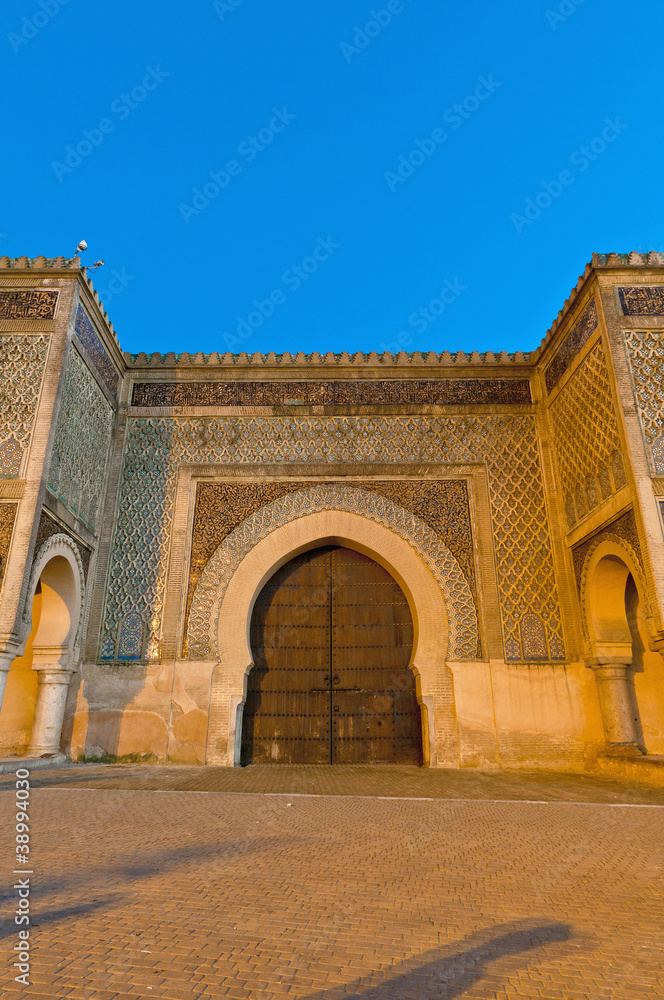 Bab Jama en Nouar door at Meknes, Morocco