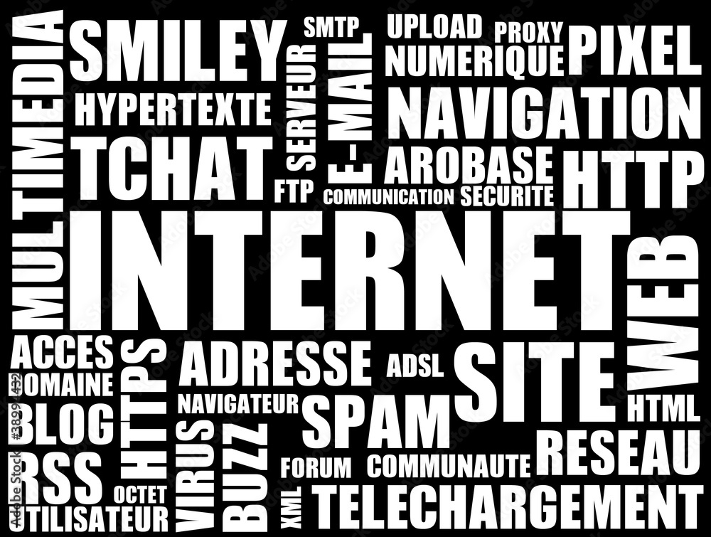 Fototapeta premium Internet nuage de mots