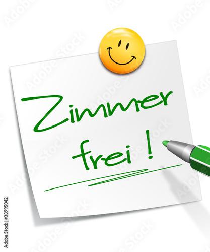 Notizzettel Zimmer frei