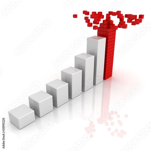 Business growing graph with...