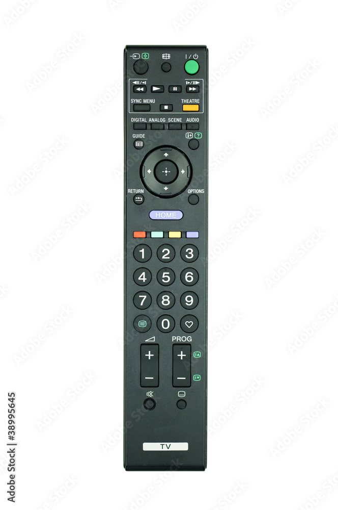 TV DVD and VCR Remote controller isolated on white TV DVD and VCR Remote controller isolated on white