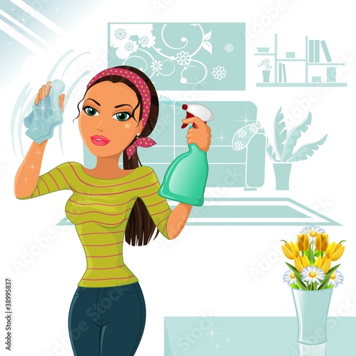 Woman who cleans photo
