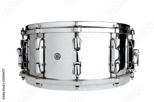 Εκτύπωση καμβά Big metal snare drum isolated on white