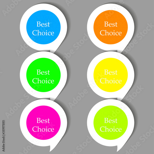 Vector bubble speech stickers set with place for your text