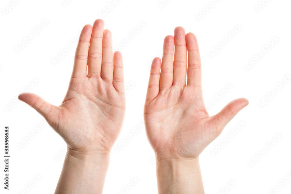 Woman palms Woman palms