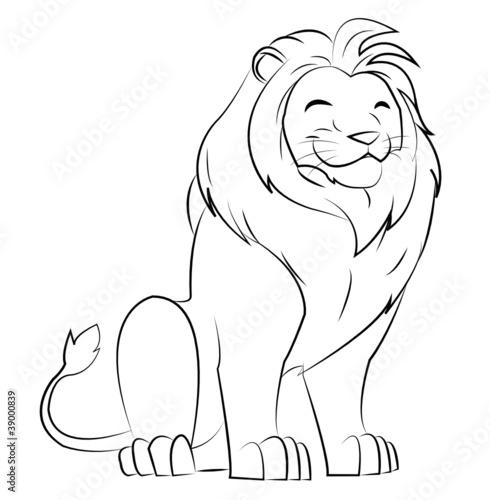 grinning lion