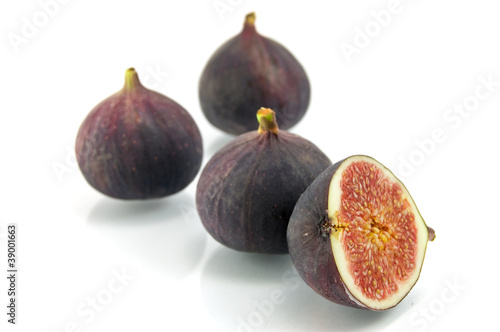 ripe fig isolated on a white background