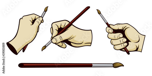 Hand with Paint Brush