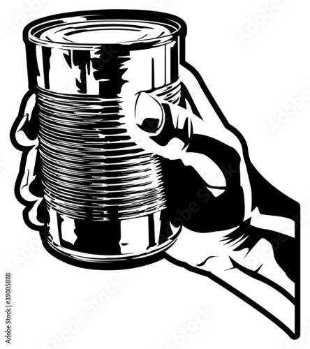 Hand with Tin Can