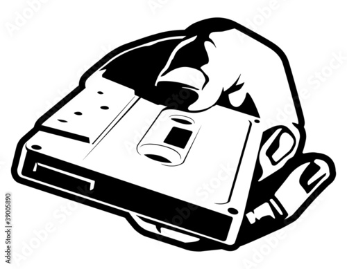 Hand with Cassette Tape