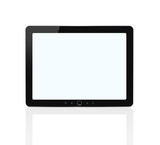 Digital tablet isolated on white background with clipping path