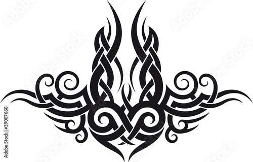 Photo Maori tribal tattoo design
