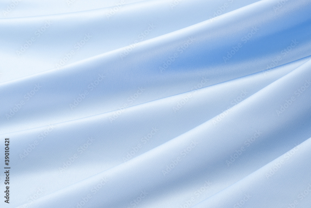 Obraz premium 水色のサテンのドレープ