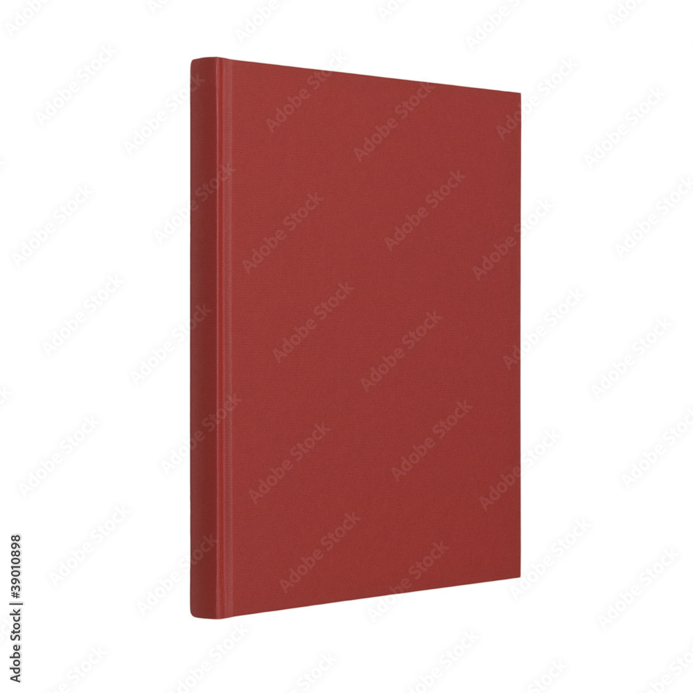 standing closed red book in white background standing closed red book in white background