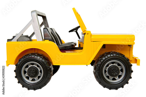 Jeep toy isolated on white background