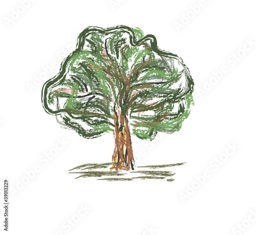 Colorful old tree