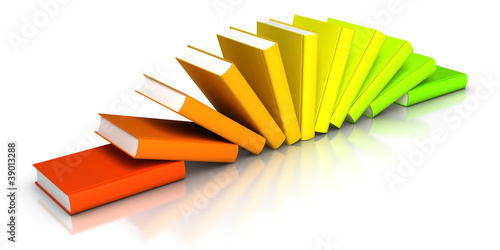 Row of Colourful Books