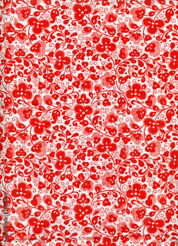 red floral background
