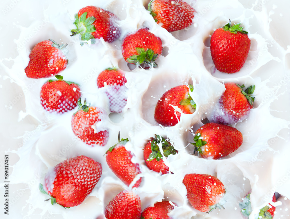Strawberry and milk Strawberry and milk
