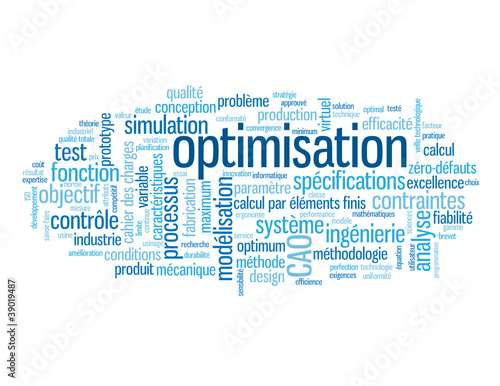 Nuage de Tags "OPTIMISATION” (modélisation ingénierie qualité)