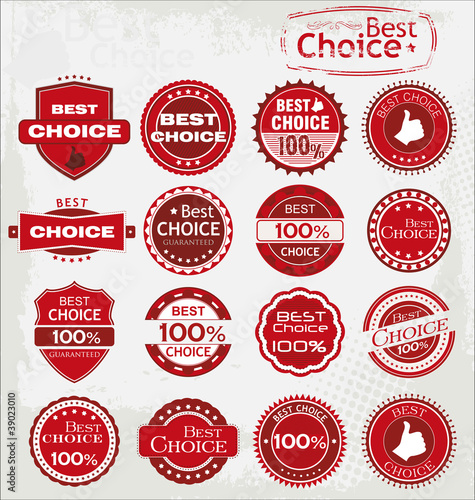 Vector set of best choice icons